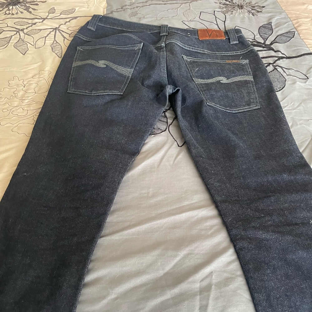 MENS dark blue Nudie jeans thin Finn 34/29